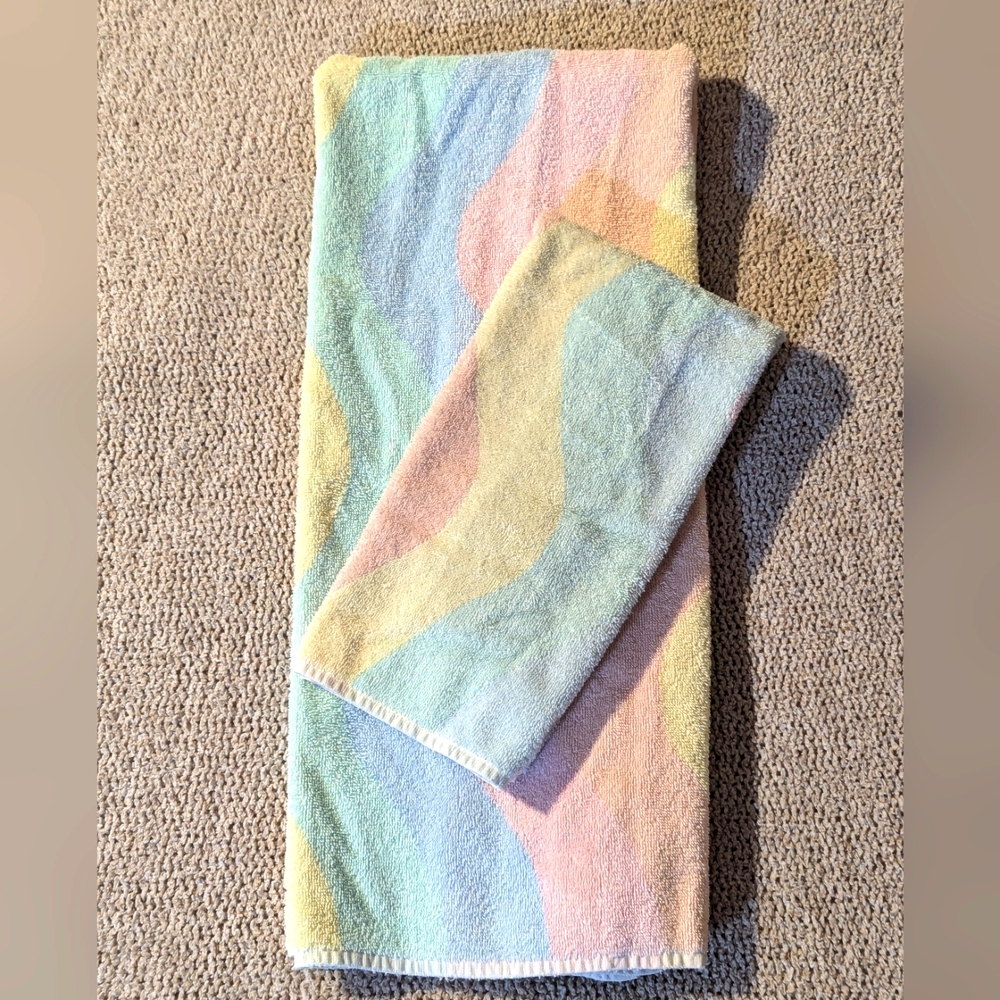 Vintage Martex Bath Towel and Hand Towel Set